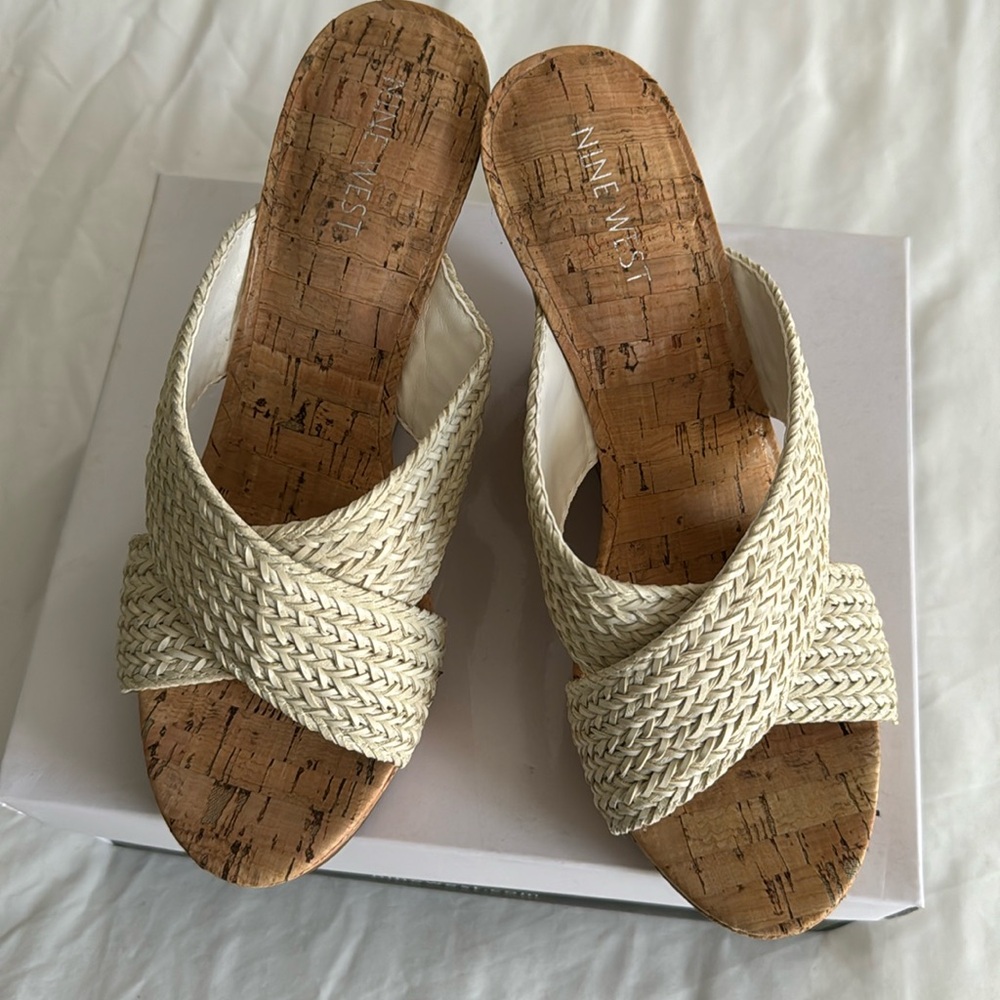 Nine West Cream Wedges